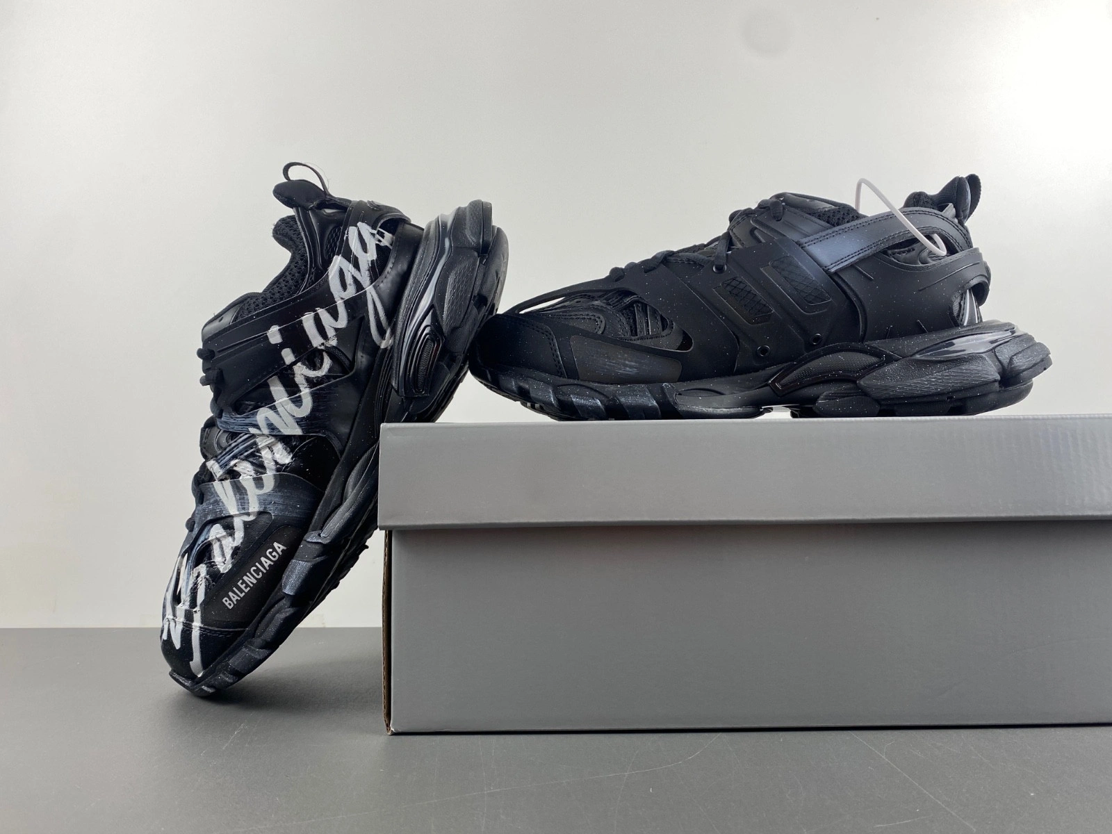 Balenciaga Men's Blue Track Signature Sneaker