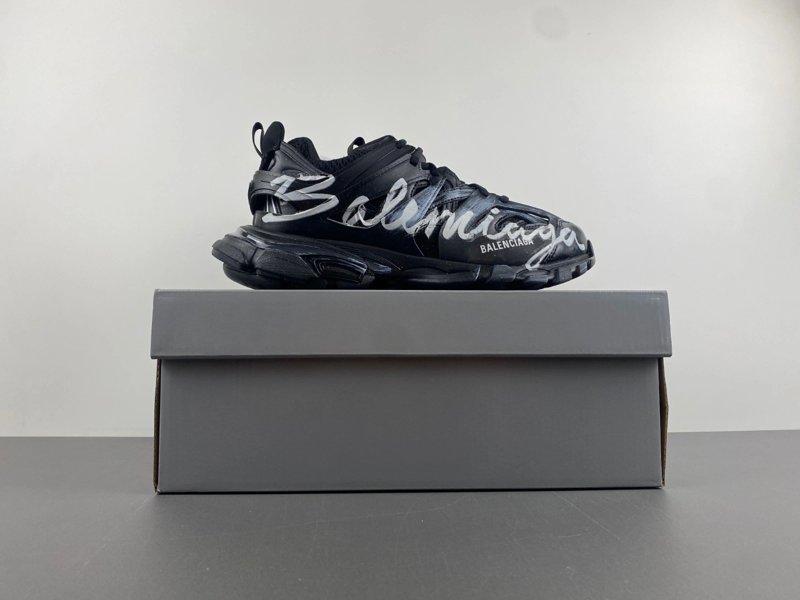 Balenciaga Men's Blue Track Signature Sneaker