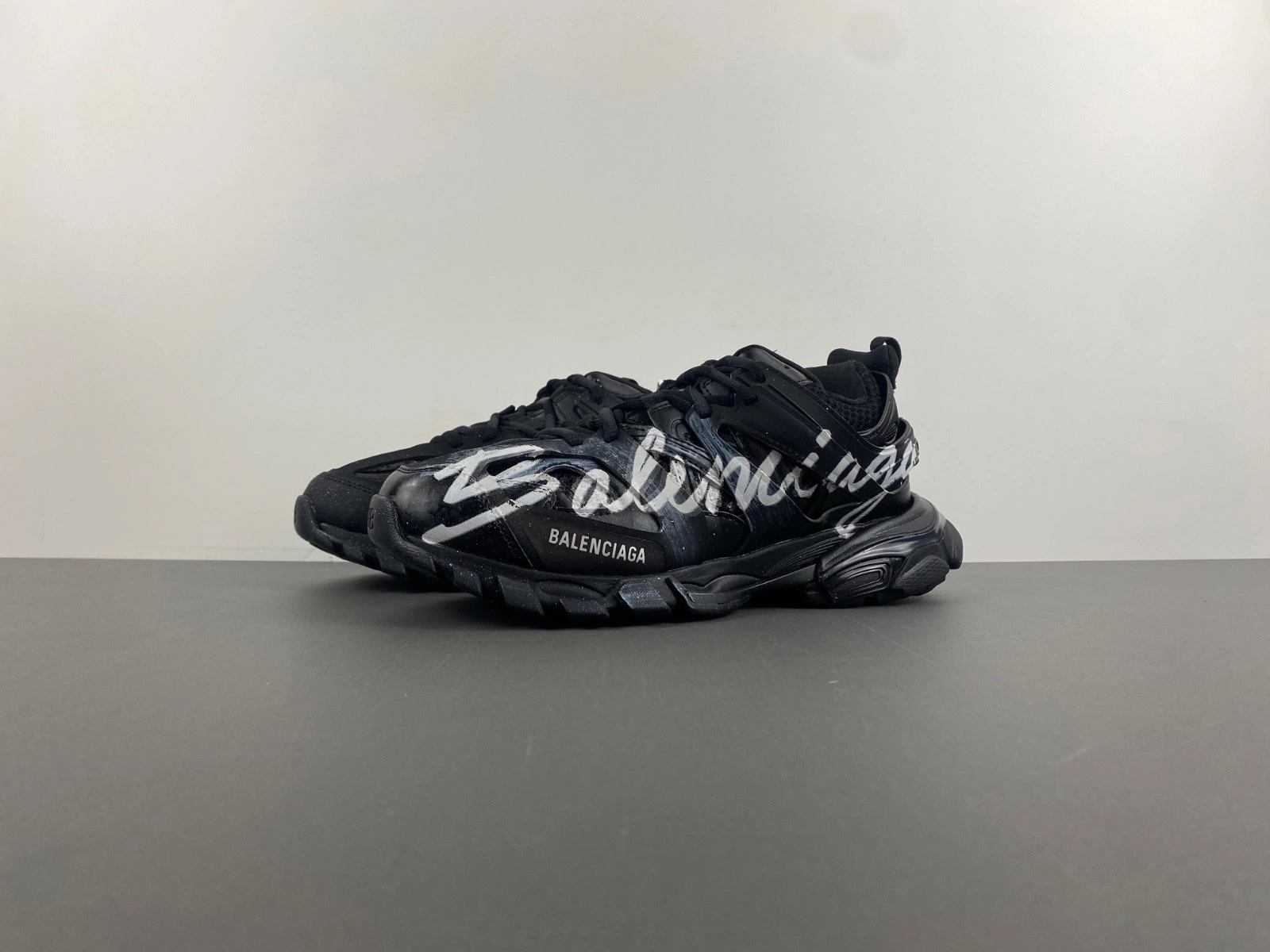 Balenciaga Men's Blue Track Signature Sneaker