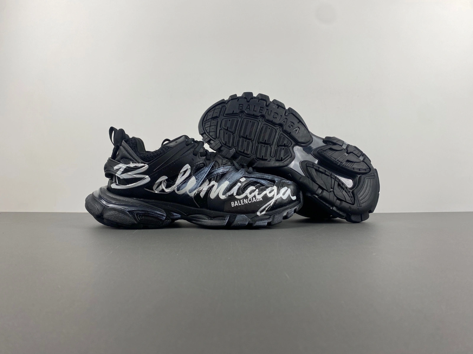 Balenciaga Men's Blue Track Signature Sneaker