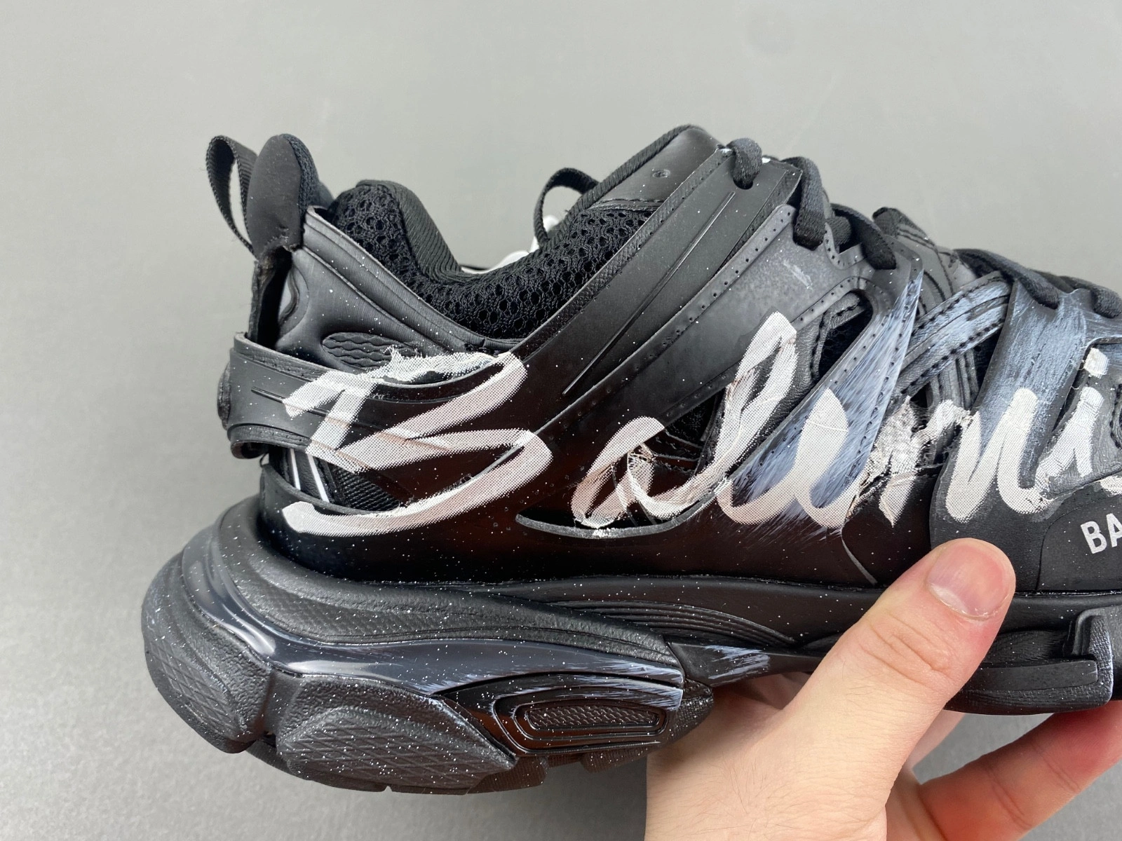 Balenciaga Men's Blue Track Signature Sneaker