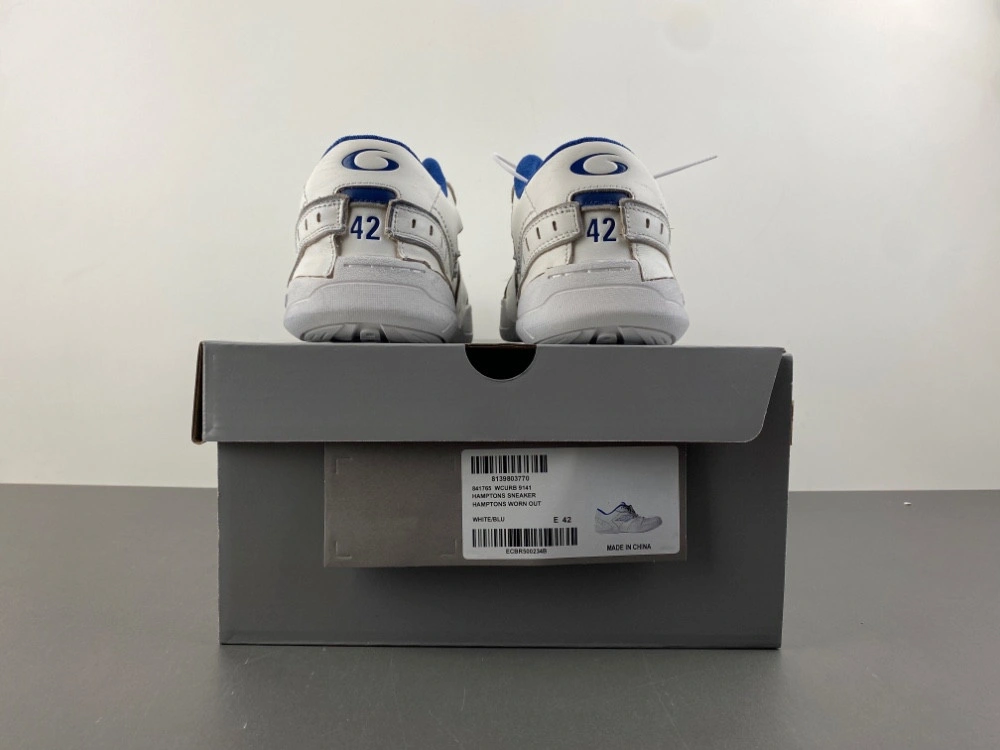 Balenciaga Men's Hamptons Worn-out Sneaker in White
