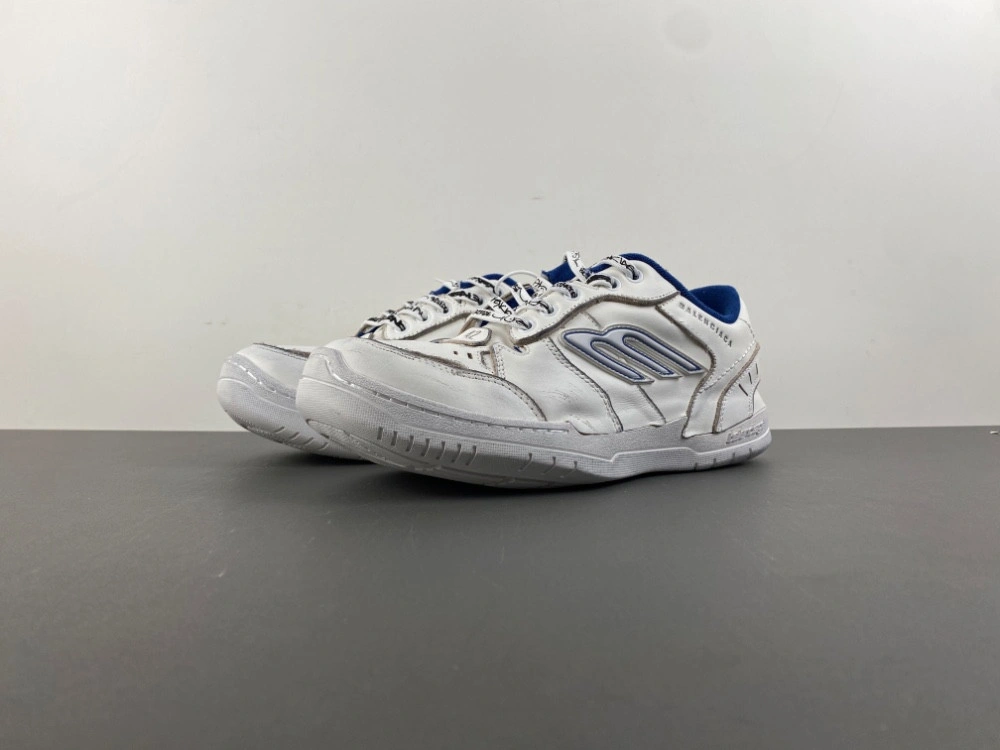 Balenciaga Men's Hamptons Worn-out Sneaker in White