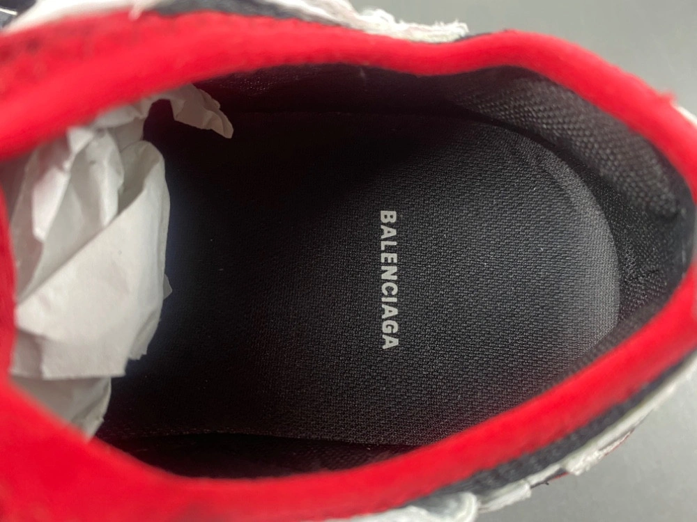 Balenciaga Men's Platform Reduced Sneaker in Black grey red