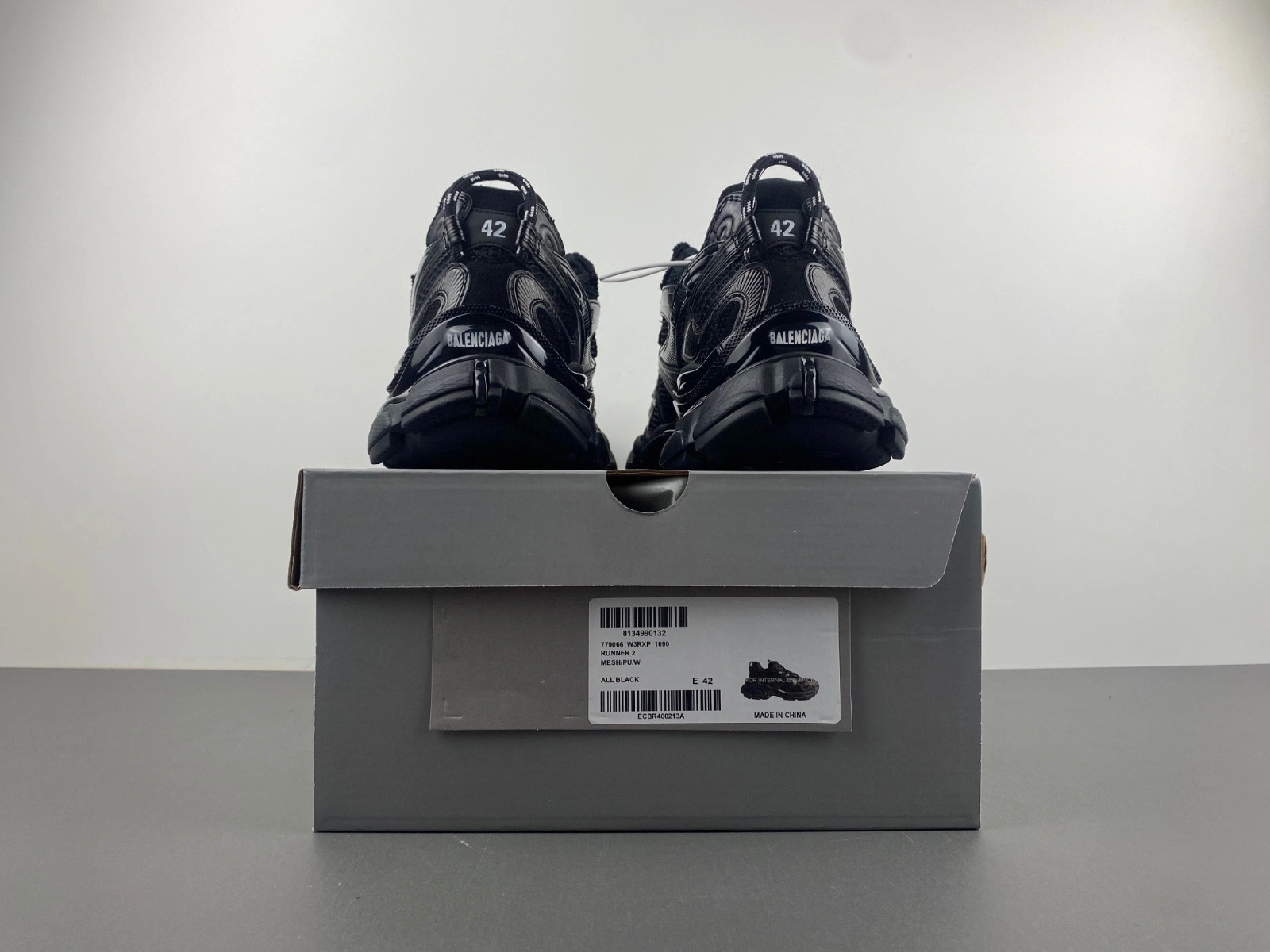 Balenciaga Men's Runner 2.0 Sneaker in Matte Black