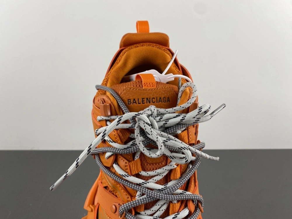 Balenciaga Men's Track Trail Laces Sneaker in Orange grey