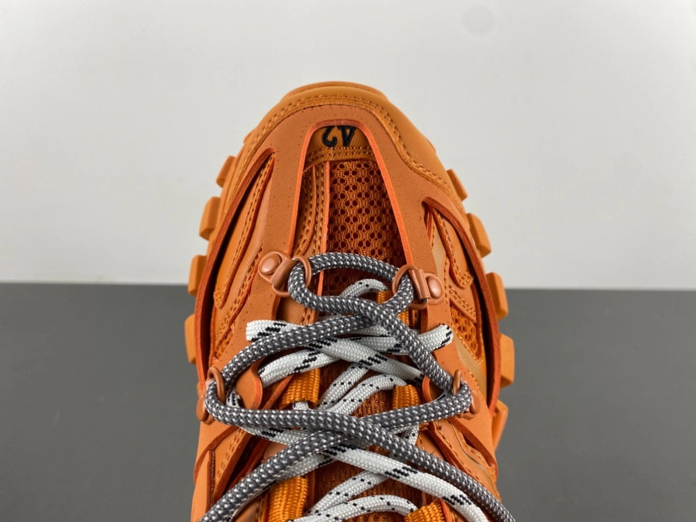 Balenciaga Men's Track Trail Laces Sneaker in Orange grey