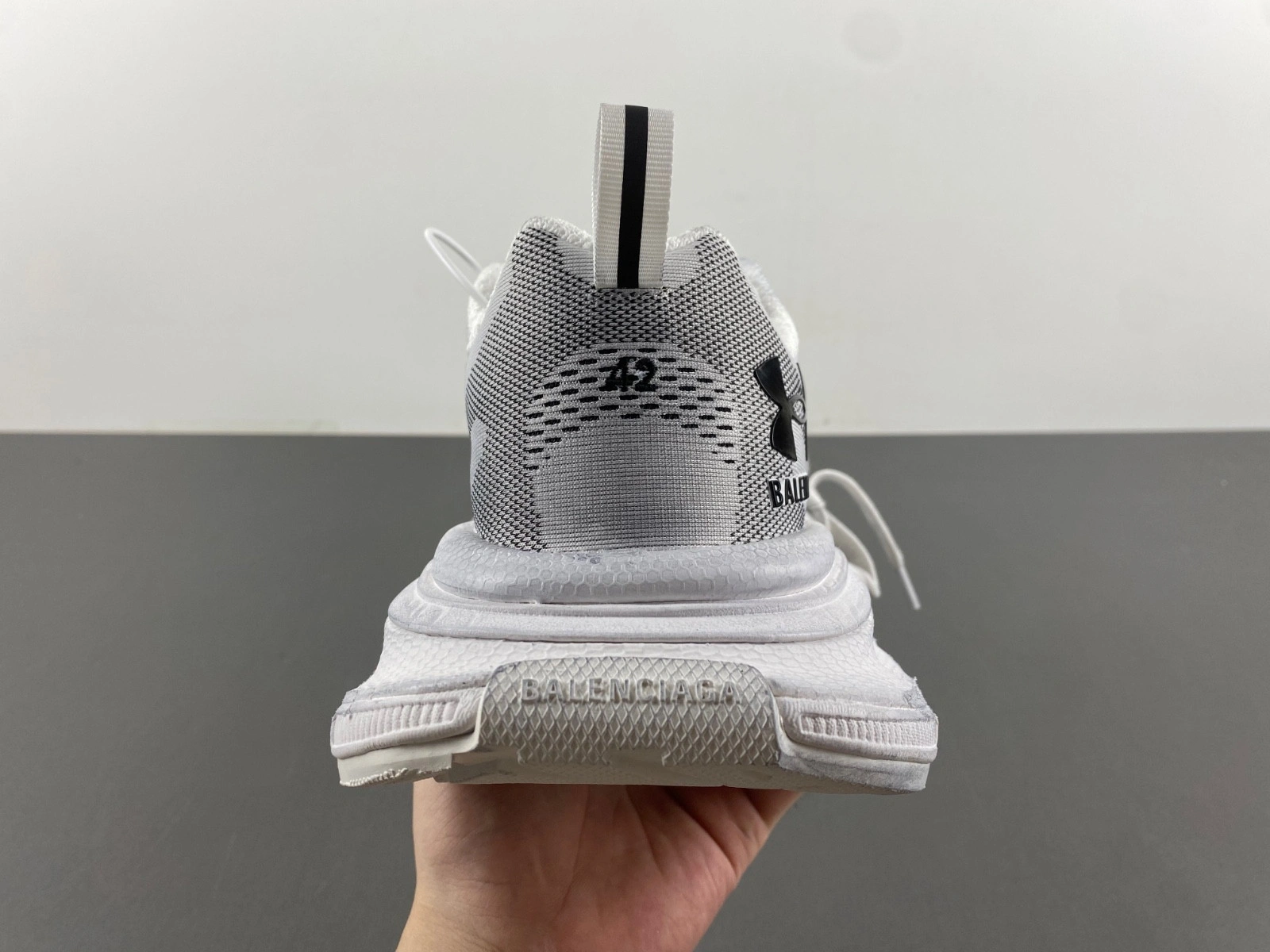 Balenciaga Men's Under Armour 3xl Knit Sneaker in White