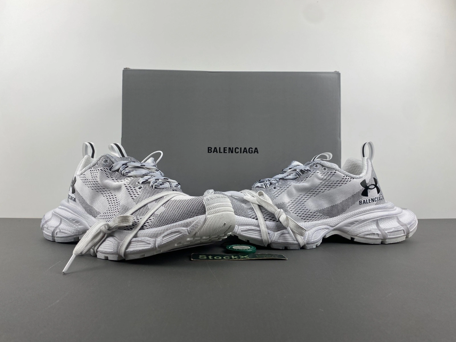 Balenciaga Men's Under Armour 3xl Knit Sneaker in White