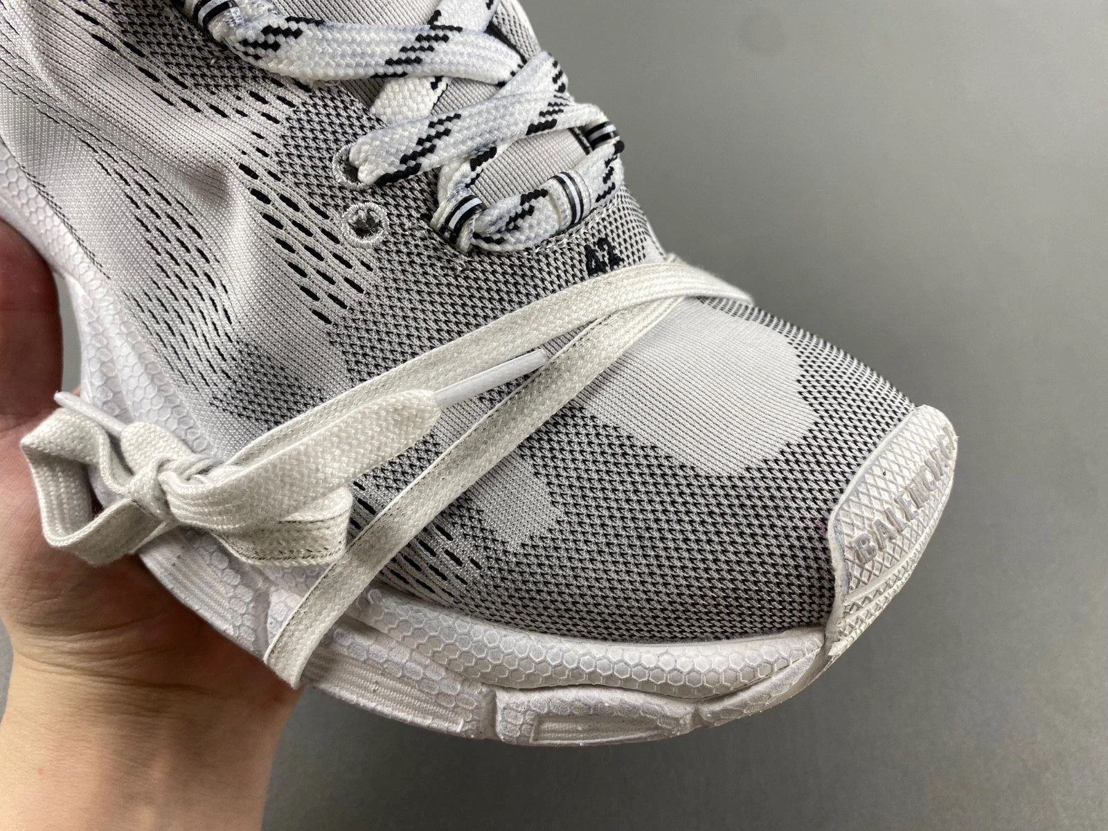 Balenciaga Men's Under Armour 3xl Knit Sneaker in White