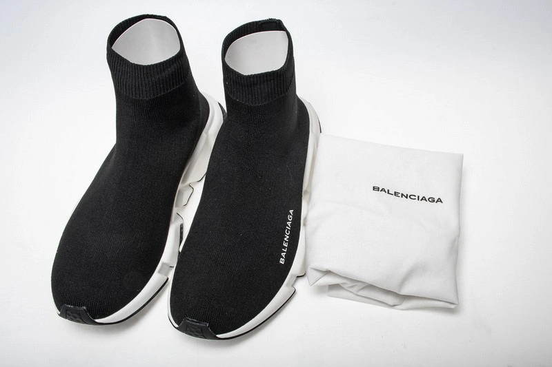 Balenciaga Speed Trainer Mid Black White Black  494371 w05g0 1000