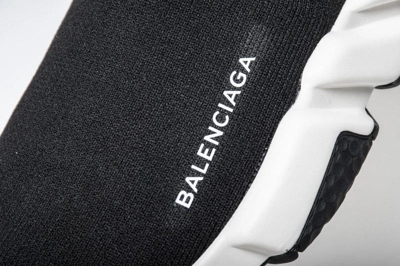 Balenciaga Speed Trainer Mid Black White Black  494371 w05g0 1000