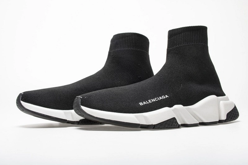 Balenciaga Speed Trainer Mid Black White Black  494371 w05g0 1000