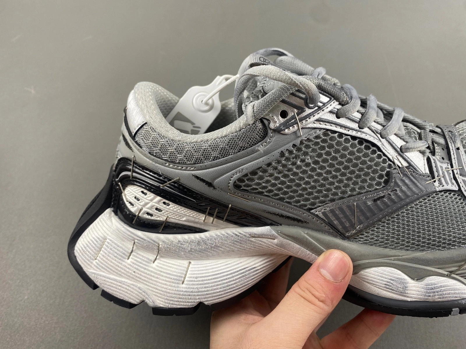 Balenciaga Stapler Sneaker in Grey