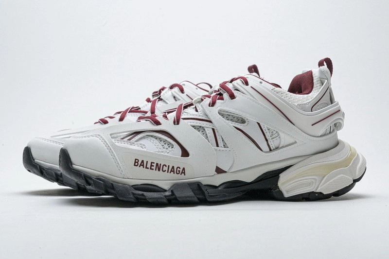 Balenciaga Track white with red line