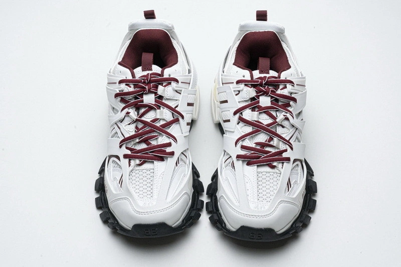 Balenciaga Track white with red line