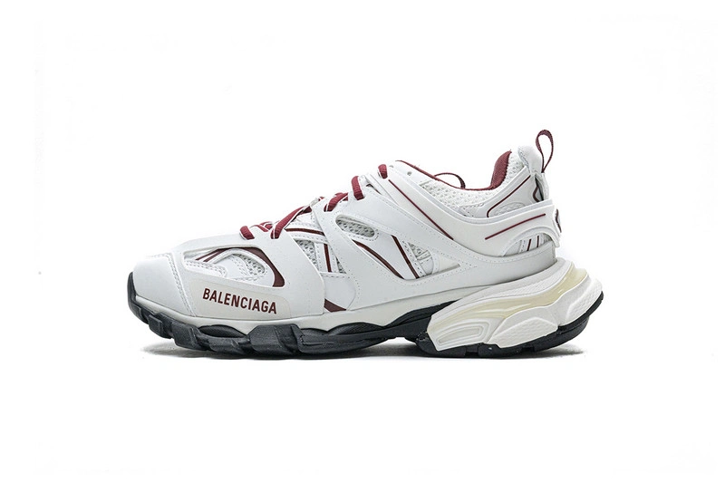 Balenciaga Track white with red line