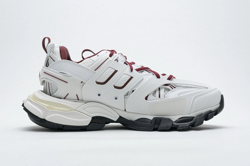 Balenciaga Track white with red line