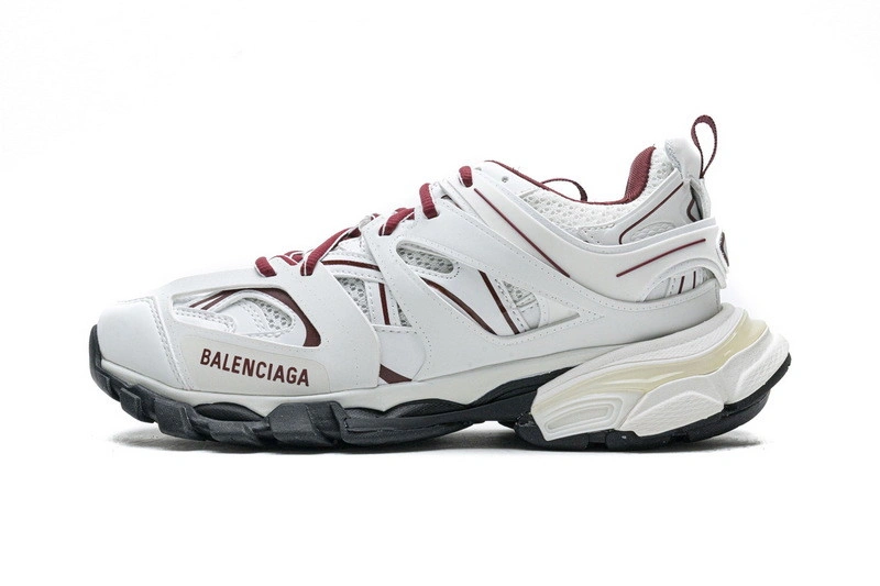 Balenciaga Track white with red line