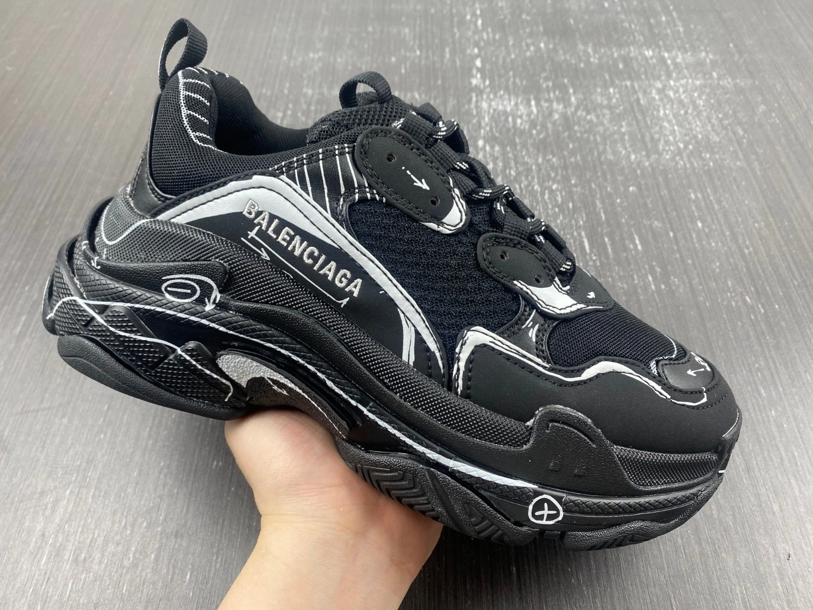 Balenciaga Triple  S SKETCH BLACK
