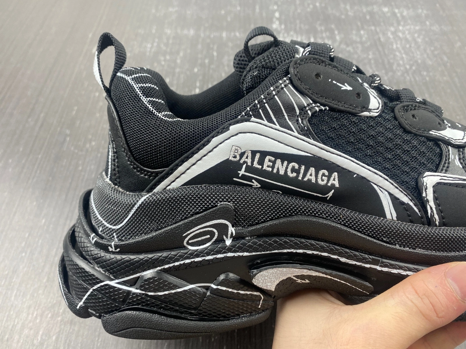 Balenciaga Triple  S SKETCH BLACK