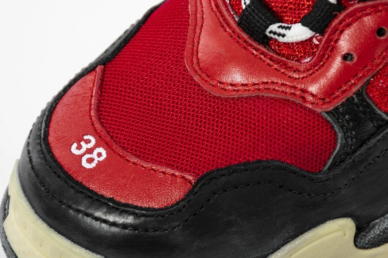 Balenciaga Triple S  Red  Black
