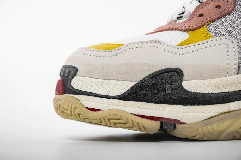 Balenciaga Triple S Cream Yellow Red Women