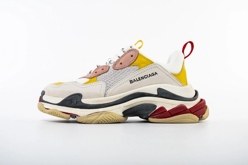 Balenciaga Triple S Cream Yellow Red Women