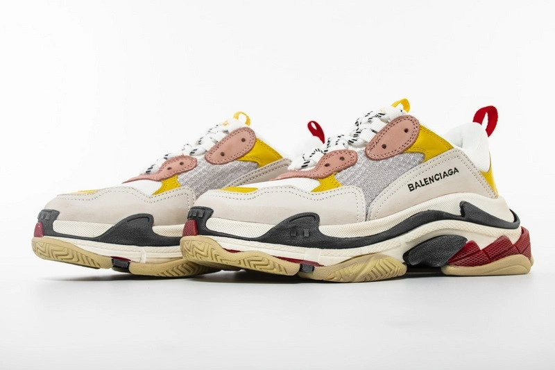 Balenciaga Triple S Cream Yellow Red Women