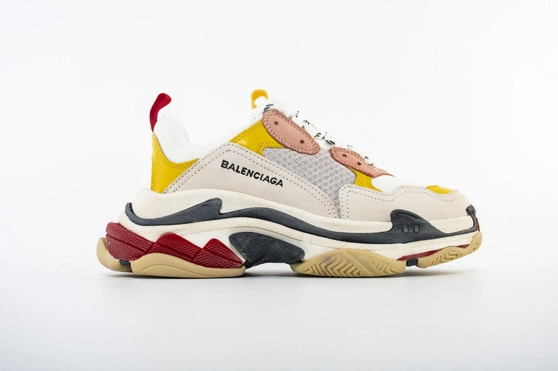 Balenciaga Triple S Cream Yellow Red Women