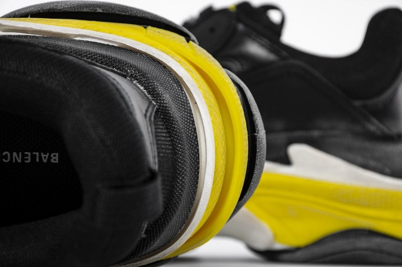 Balenciaga Triple S Trainers Black Yellow Women