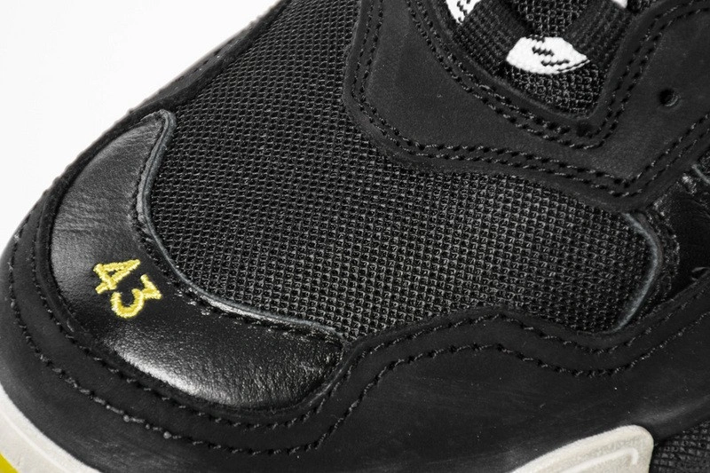 Balenciaga Triple S Trainers Black Yellow Women