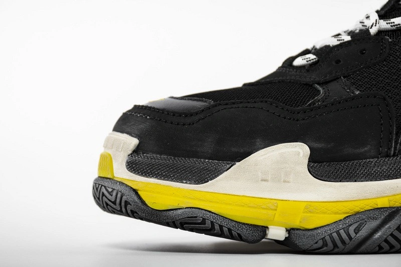Balenciaga Triple S Trainers Black Yellow Women