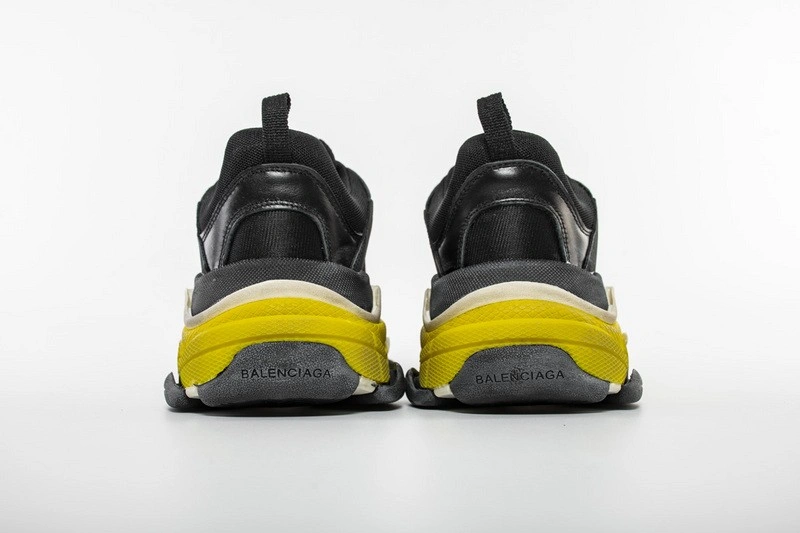 Balenciaga Triple S Trainers Black Yellow Women