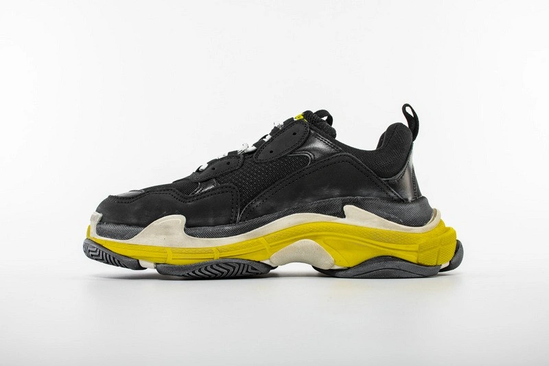 Balenciaga Triple S Trainers Black Yellow Women