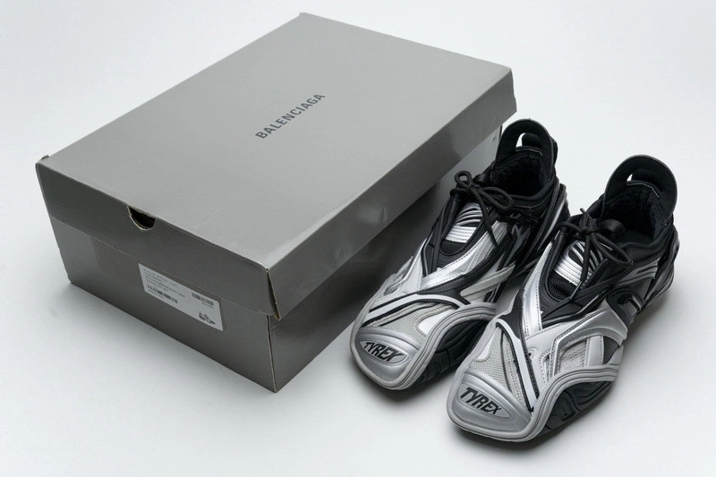 Balenciaga Tyrex Sneaker Black Silver Grey 5.0 617535 W2CB1 1081