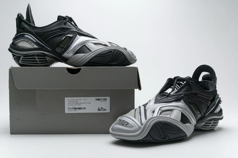 Balenciaga Tyrex Sneaker Black Silver Grey 5.0 617535 W2CB1 1081