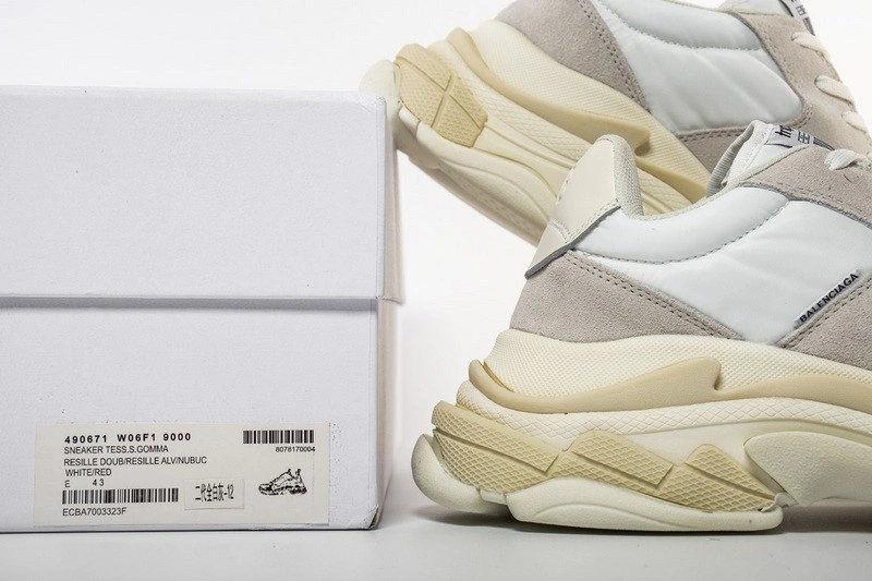 Balenciaga White Triple S Trainers