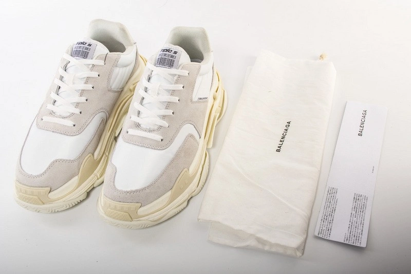 Balenciaga White Triple S Trainers