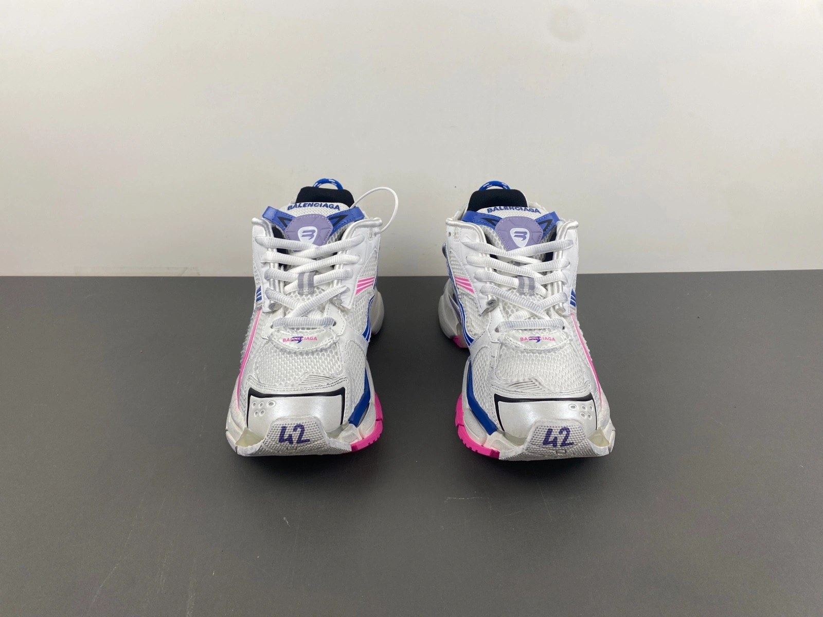 Balenciaga Wmns Runner Sneaker 'Worn-Out - White Lilac Neon Pink'