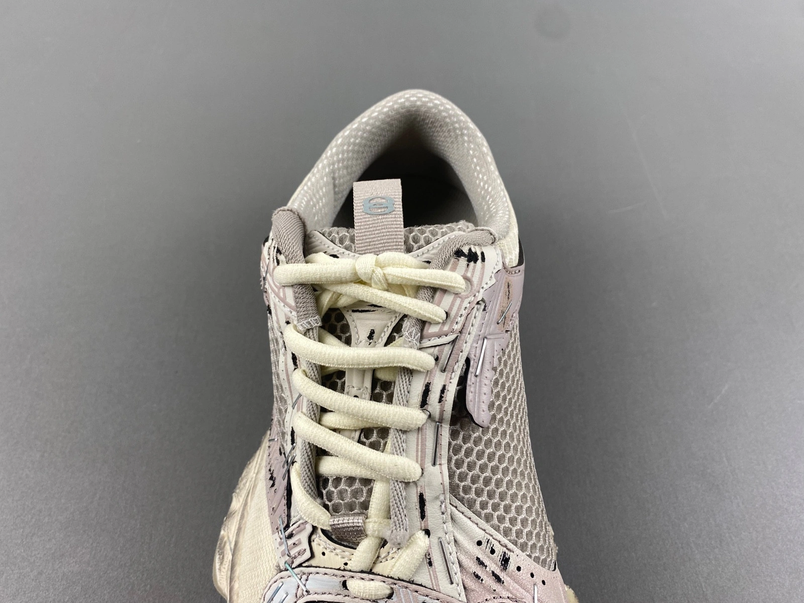 Balenciaga Women's Stapler Sneaker in Beige grey
