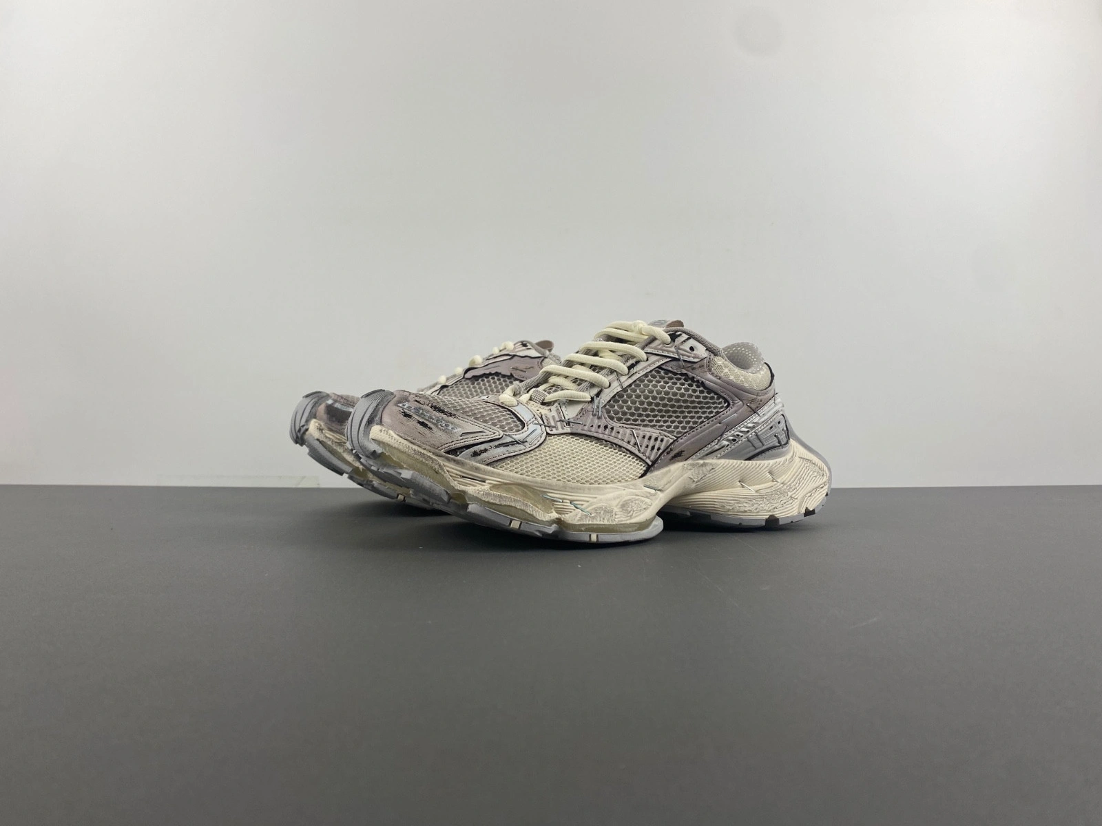 Balenciaga Women's Stapler Sneaker in Beige grey