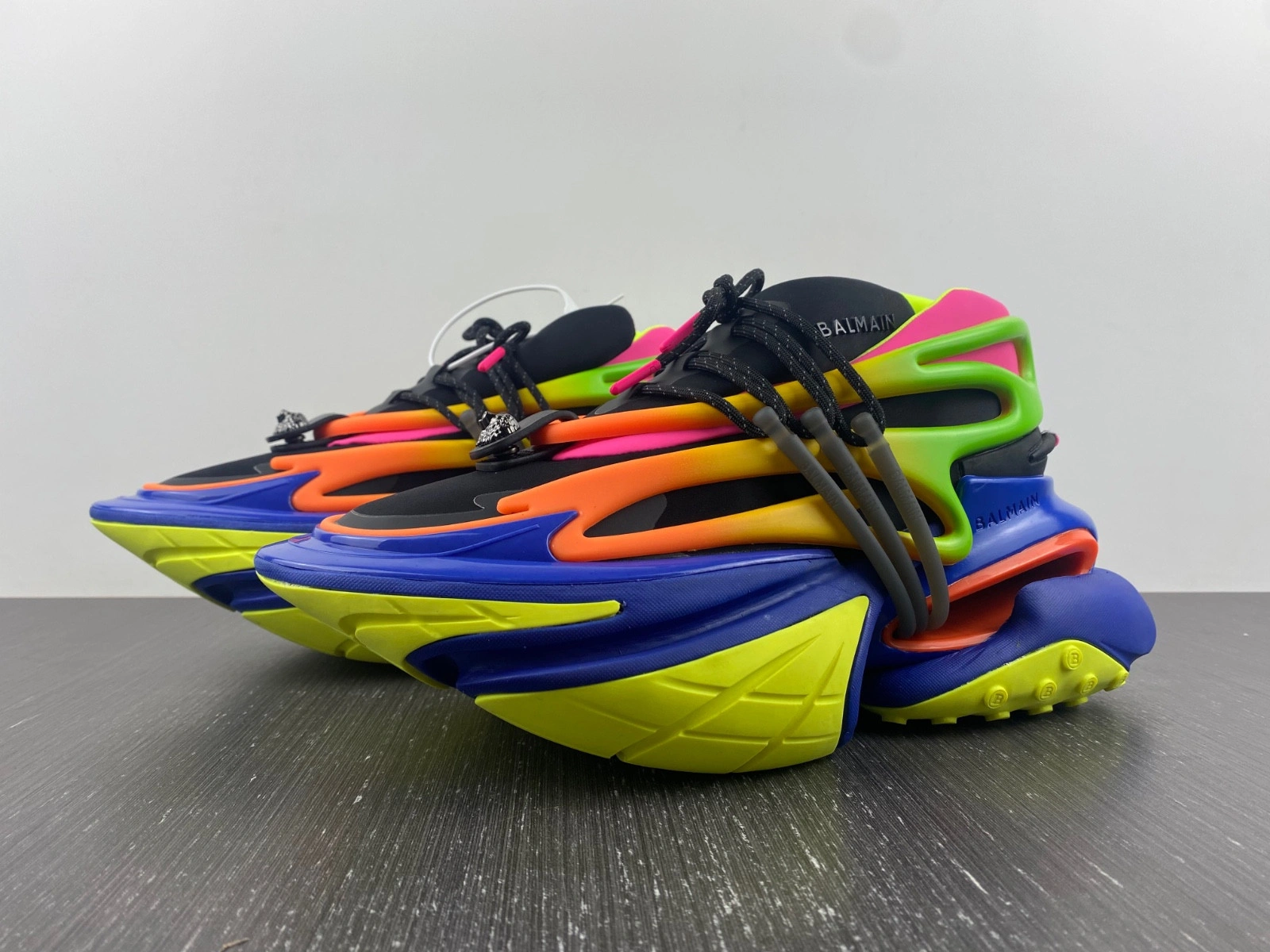 Balmain Neoprene and leather Unicorn low-top sneakers AM1VJ308