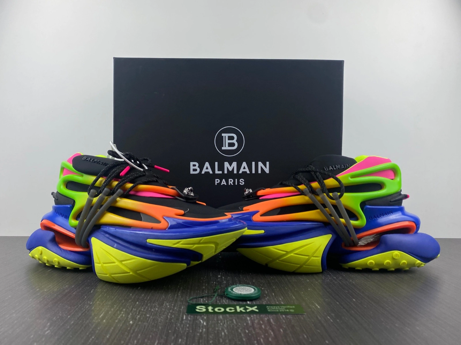 Balmain Neoprene and leather Unicorn low-top sneakers AM1VJ308