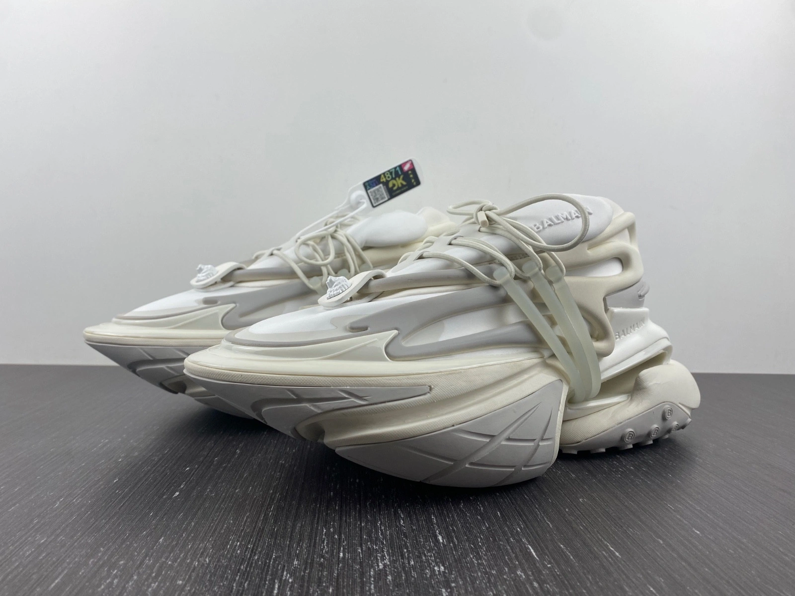 Balmain Neoprene and leather Unicorn low-top sneakers AM1VJ309