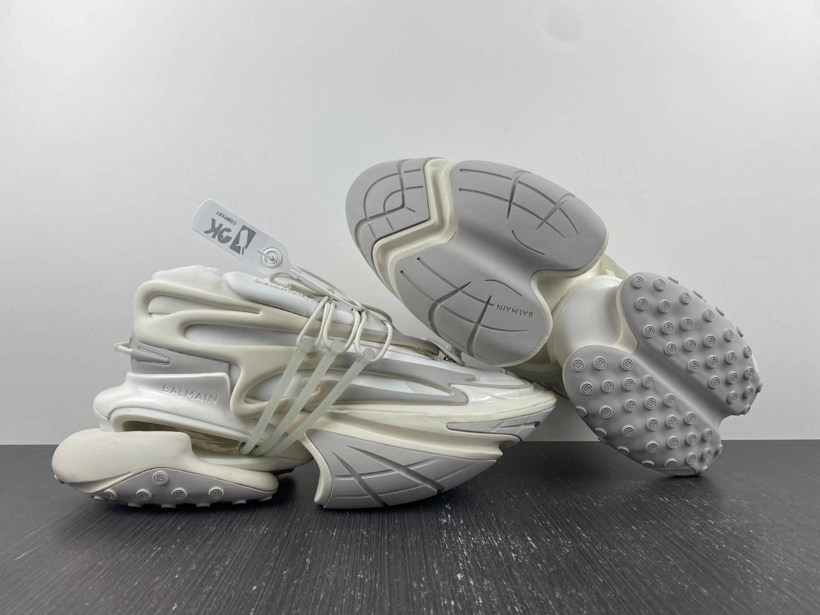 Balmain Neoprene and leather Unicorn low-top sneakers AM1VJ309
