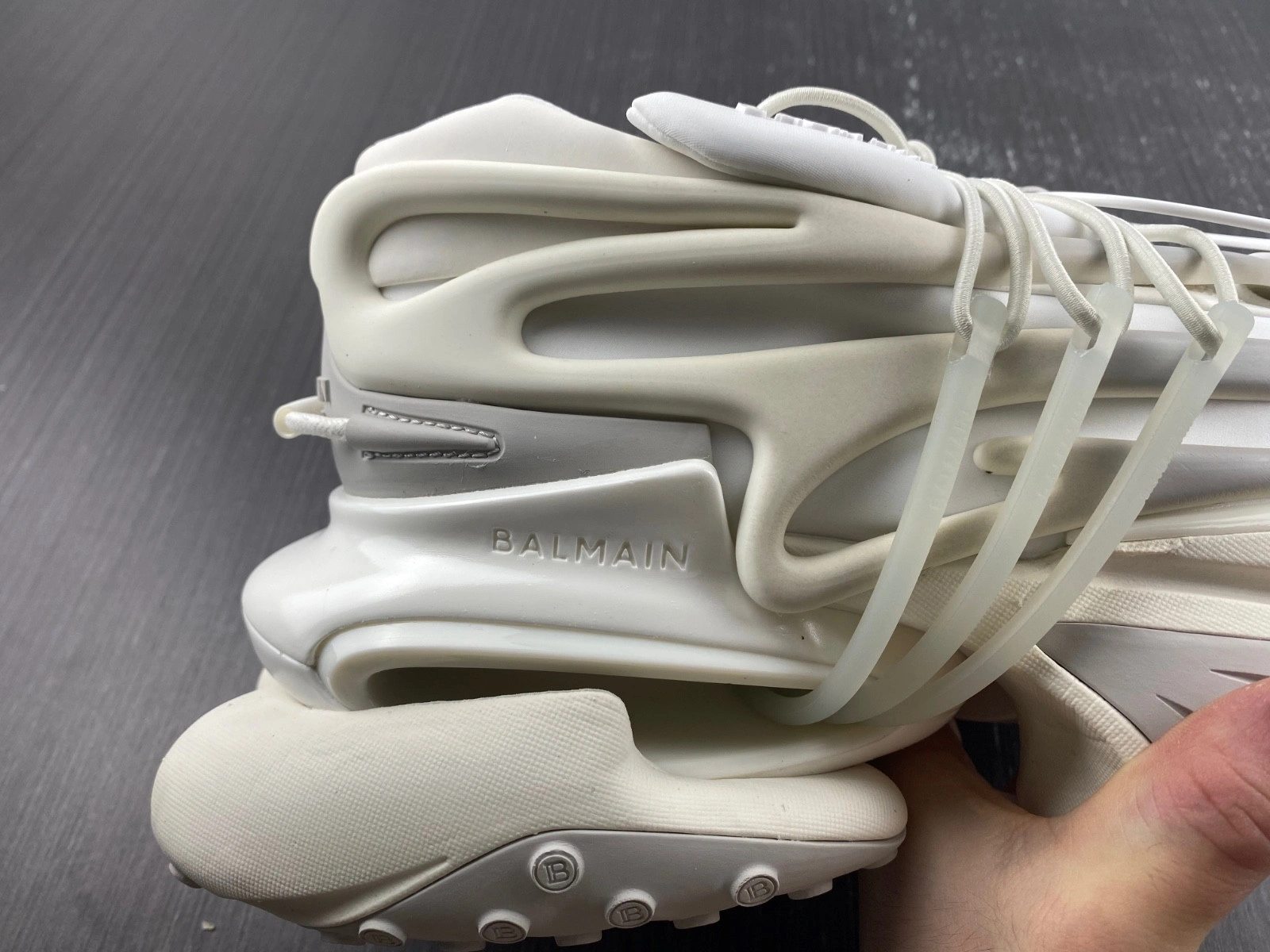 Balmain Neoprene and leather Unicorn low-top sneakers AM1VJ309