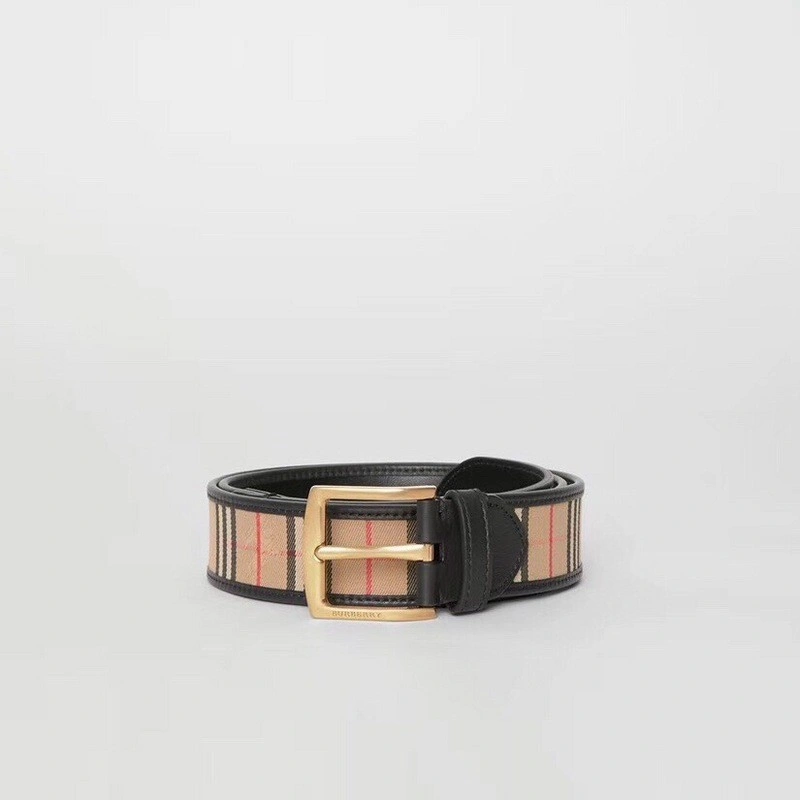 Burberry 1983 Plaid leather D-ring belt W22850