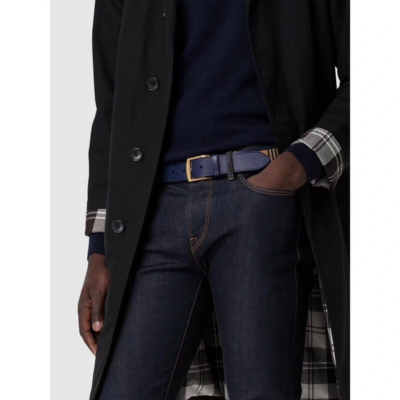 Burberry 1983 Plaid leather D-ring belt W22850