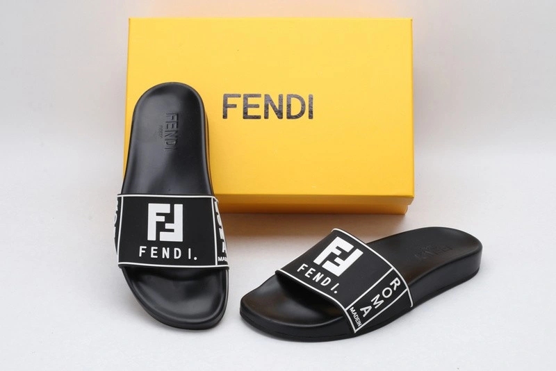 FENDI  Slides  All WHITE with white letter